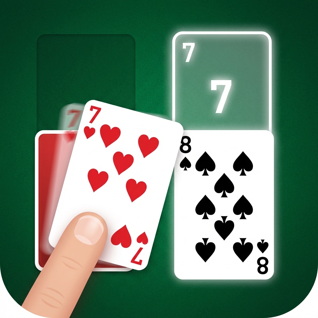 Moving a red 7 onto a black 8